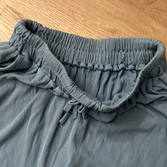 2 for $40 Blue Peplum Mini summer skirt with tie up elastic waistband - Picture 3 of 4